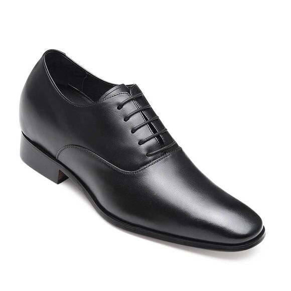US7 CHAMARIPA Elevator Shoes Men Black Oxford Dress Shoes increase 7cm/2.7\